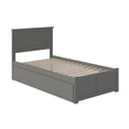 thumbnail image 6 of AFI Madison Twin Solid Wood Platform Bed with Footboard & Twin Trundle, Grey, 6 of 8