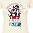 thumbnail image 3 of Dr. Seuss - Cat in the Hat Waving Banners Red White Blue - Juniors Fitted Graphic T-Shirt, 3 of 6