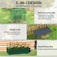 thumbnail image 4 of Outsunny Galvanized Raised Garden Bed with Crop Cage and Shade Cloth, 4 of 10
