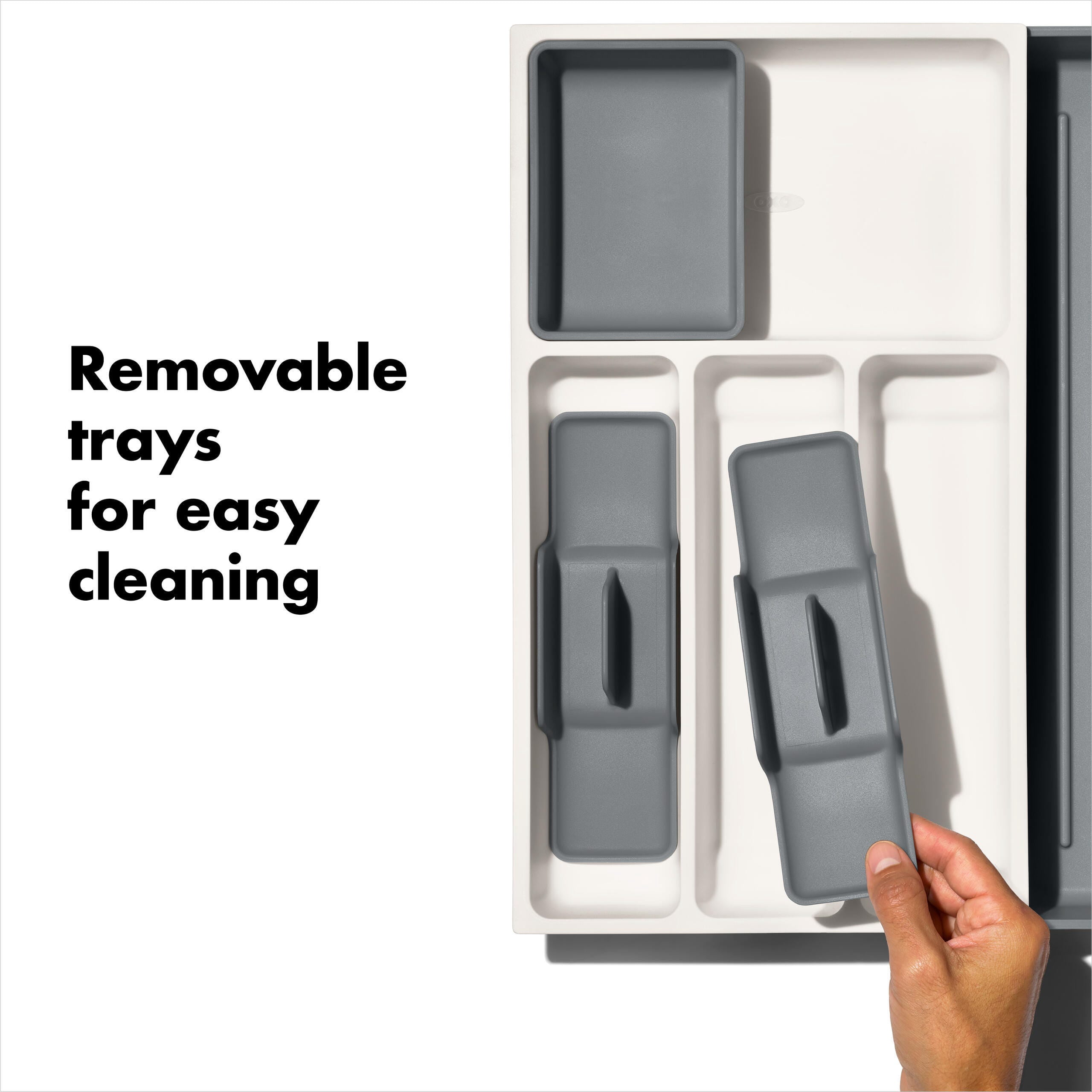 OXO Expandable Utensil Drawer Organizer, Gray