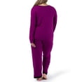 thumbnail image 4 of Fruit of the Loom Women's Sleep Soft & Breathable Long Sleeve Top & Pant Set, Sizes S-4X, 4 of 10