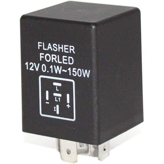 Alla Lighting 5-Pin EP27 FL27 Electronic LED Flasher Relay Fix For LED Turn Signal Bulbs Hyper Flash Fix