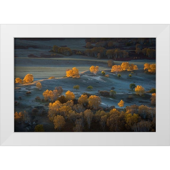 Mei, C. 14x11 White Modern Wood Framed Museum Art Print Titled - Prairie light