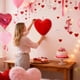 thumbnail image 1 of Adorno de corazón de San Valentín – Decoración colgante en forma de lágrima roja, ratán tejido y nylon, 30x30cm, decoración romántica para fiestas, acento interior/exterior, 1 of 6