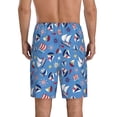 thumbnail image 4 of Lsque Colorful Sailing Ship Mens Sleep Pajama Shorts,Short Pajama Pants, Cotton Ultra-Soft Knit-4X-Large, 4 of 9