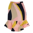 thumbnail image 2 of bar III Jupe Trompette Colorblock pour Femmes, Multicolore, 8, 2 of 2