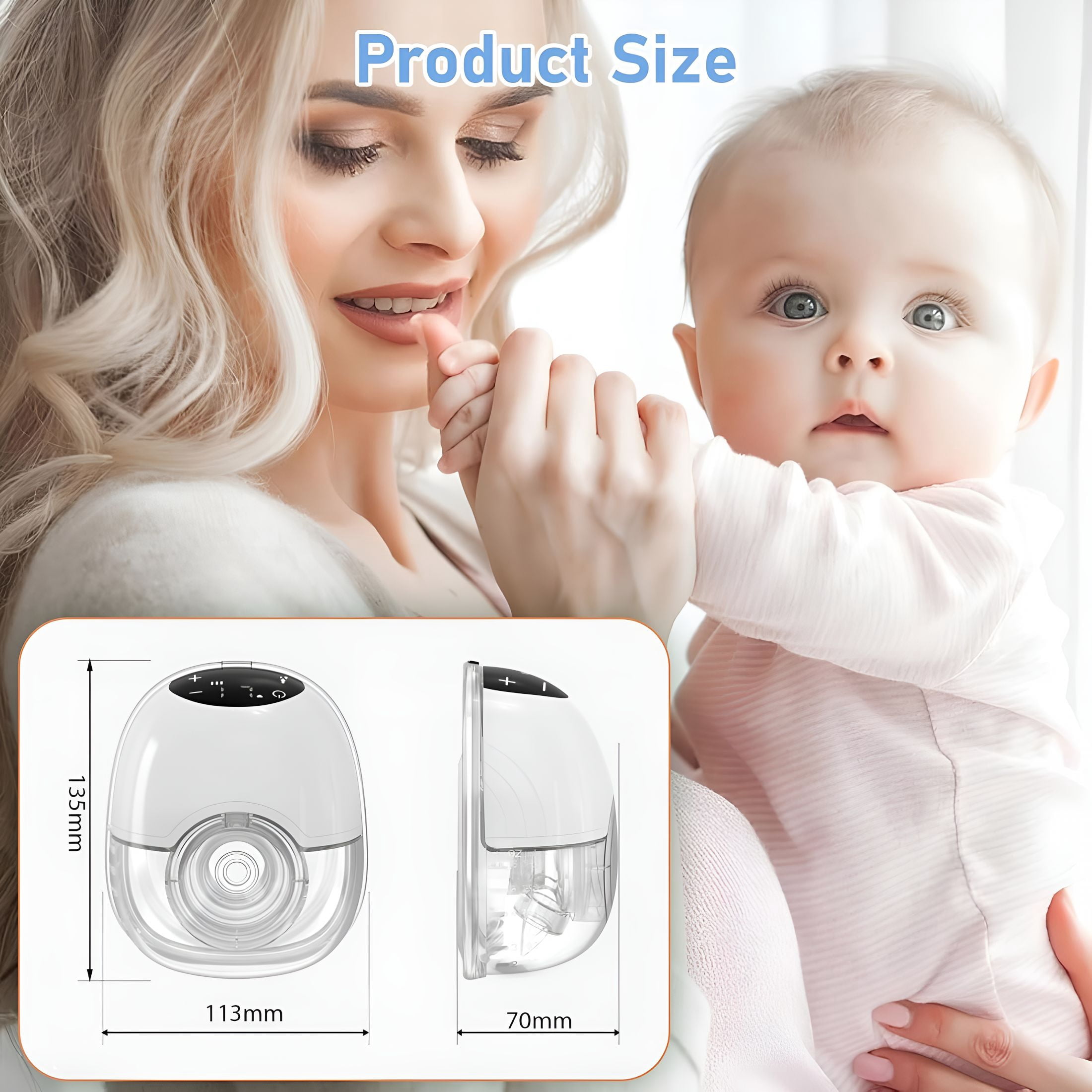XIRQI Breast Wearable Breast Hands Design 4 Modes 12 Settings Portable Comfortable for Pumping Integrated Hands Low Silent 180Ml Capacity Long Battery Life Comfortable Wearable