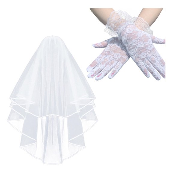 Yokua Wedding Gloves Bridal Veil for Operas Stage Shows Evening Dinner Dancing