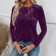 thumbnail image 5 of Ounisa Long Sleeve Shirts for Women Casual Fashion Loose Fit Womens Tops Crewneck Basic Pullover Tunics, 5 of 9