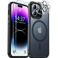 thumbnail image 1 of Temdan Magnetic Compatible with iPhone 16 Pro Max Case, [Built-in Invisible Kickstand][Compatible with MagSafe] [Military Grade Shockproof] Slim Thin Phone Case for iPhone 16 Pro Max 6.9" ,Black Matte, 1 of 5