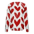 thumbnail image 5 of Midsumdr Valentine's Day Womens Sweatshirt Fashion Spring 2025 Long Sleeves Casual Love Heart Printing Sweatshirt Round Neck Lightweight Soft Pullover Tops, 5 of 5