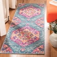 thumbnail image 6 of SAFAVIEH Madison Karissa Floral Area Rug, Light Grey/Fuchsia, 6'7" x 6'7" Square, 6 of 6