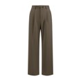 thumbnail image 6 of DARING DIVA Women's Wide Leg High Waisted Work  Trousers S Brown, 6 of 6