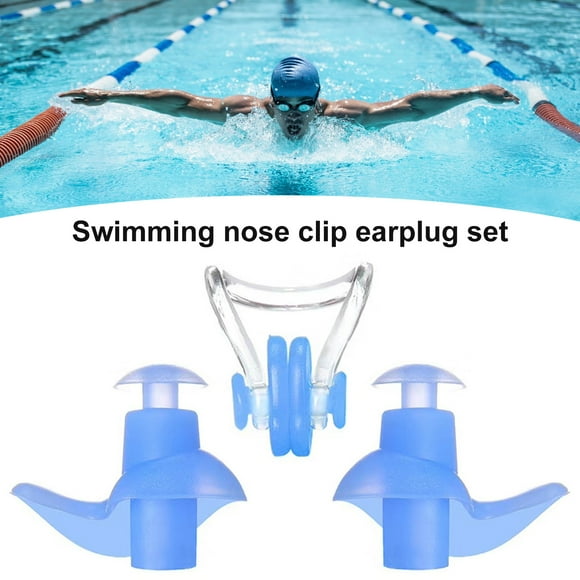 1 Set Surfing Earplug Ergonomics Symmetrical Strong Toughness Waterproof Silicone Swimming Nose Clip Ear Plugs Set Water Sports