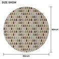 thumbnail image 6 of Beige Bigfoot and Pine Tree Pattern Round Tablecloth 60"x60",Wrinkle Wipeable Table Cloth for Kitchen Dining Room Picnic Patio Party, 6 of 6