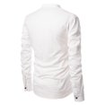 thumbnail image 2 of Mens Slim Fit Casual Shirt Long Sleeves Outdoor T Shirts Office Top Sport, 2 of 8
