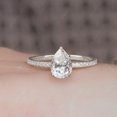 thumbnail image 5 of Cora Jewellery 3CT Pear Moissanite Engagemet Ring For Women, 18K White Gold, 12 US, 5 of 8
