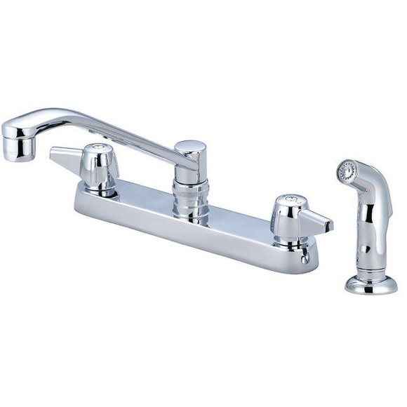 Central Brass 0123-A 1.5 GPM Two Handle Cast Brass Kitchen Faucet - Polished Chrome