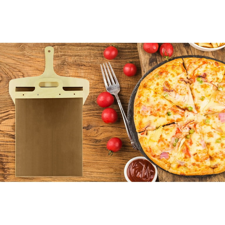 Lomubue Pizza Pick with Hanging Holes Sliding Pizza Peel with Hanging Hole Convenient Pizza Spatula Paddle for Home Kitchen, Size: Small