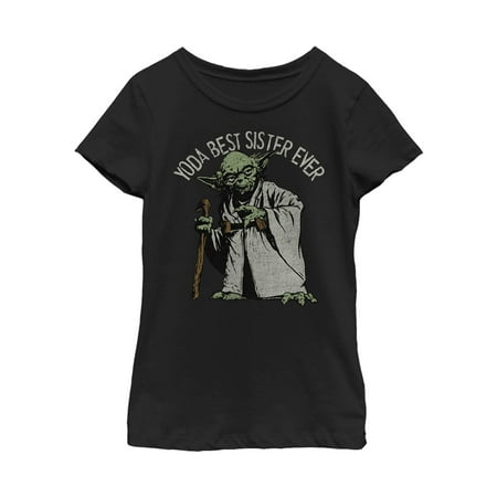 Star Wars Girls' Yoda Best Sister Ever T-Shirt