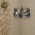 thumbnail image 5 of Linnome Bathroom Suction Cup Corner Shower Shelf Wall Mounted Basket No Drill Triangle Rack for Shampoo Storage, 5 of 5