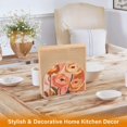 thumbnail image 6 of Yayeee Napkin Holder for Table Kitchen Paper Tissue Organization, Abstract Orange Flowers, 6 of 8