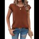 thumbnail image 1 of Suéter de Punto Sin Mangas con Cuello Redondo Informal de Verano para Mujer, Estilo Holgado, Estilo Jersey, Sin Mangas Color Café XL, 1 of 10