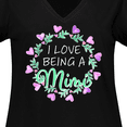 thumbnail image 4 of Inktastic I Love Being a Mimi- Circle of Hearts Women's Plus Size V-Neck T-Shirt, 4 of 5