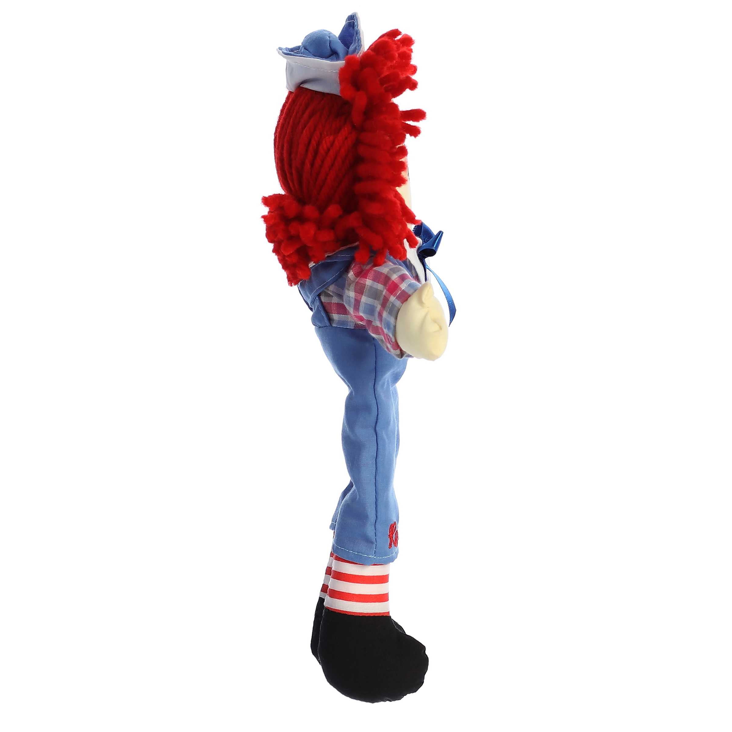 Aurora World Raggedy Andy 100th Anniversary Doll - 16" Embroidered Face, Yarn Hair, "I Love You" Heart