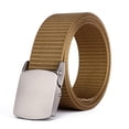 thumbnail image 1 of Cinturón de nailon Minnieouse para hombre marrón, hebilla de aleación, informal, elegante, recortable, portátil, 1 of 6