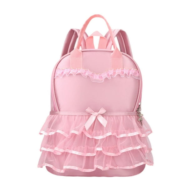 Mochila para niñas, mochila de ballet, linda mochila de ballet con tutú, mochila informal Rosa