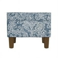 thumbnail image 5 of HomePop Medium Storage Ottoman with Hinged Lid, Denim Jacobean Print, 5 of 8