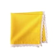 thumbnail image 5 of Fingercraft Dinner Cloth Napkin, Cotton Linen Blend, Metered Corner Table Napkins with Classic White Lace, 12 Pack, 12”x12” Yellow, 5 of 10