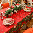 thumbnail image 2 of Softalker Christmas Tablecloth Plaid Tablecloth 60*84 inch Red Buffalo Checkered Table Cloth Rectangular Check Table Cover for Party Decoration, 2 of 8