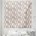 thumbnail image 1 of Tribal Tapestry, Detailed Deer Skull Feathers on a Background of Prehistoric Motifs, Fabric Wall Hanging Decor for Bedroom Living Room Dorm, 5 Sizes, Blush Dark Grey, by Ambesonne, 1 of 1