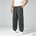 thumbnail image 4 of SGFCWSX Boys Cargo Joggers Kids Casual Streetwear with Pockets Loose Fit Comfy Trousers for Outdoor Sports Dark Gray Size 11, 4 of 8