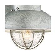 John Timberland Oberlin Rustic Industrial Farmhouse Outdoor Barn Light Fixture Galvanized Dusk to Dawn Motion Sensor 9 Clear Seedy Glass for Exterior
