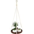 thumbnail image 3 of CmP001 CmP001 Colgador de macramé para plantas, macetero colgante para interiores, estante, maceta decorativa para flores, cuerda de algodón con placa de madera, 3 of 5