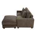 thumbnail image 6 of MAYEERTY Modular L-Shaped Sectional Sofa Set, Upholstered Couch with Ottoman & Anti-Insect Solid Wood Frame, for Living Room Family Room Apartment, Brown, 6 of 9
