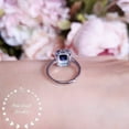 thumbnail image 4 of Sapphire Engagement Ring, 3 Carats 7*9 mm Rectangular Cut Royal Blue Genuine Lab Grown Sapphire Ring,, 4 of 4