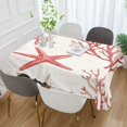 thumbnail image 2 of Yayeee Tablecloths 54" x 72" Rectangle Wrinkle Resistant Party Table Cover, White Starfish, 2 of 8