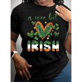 thumbnail image 1 of Camiseta para mamá para mujer ropa de calle clásica veranoWomen's St. Patrick's Day "A Wee Bit Irish" Graphic Tee - Casual & Sporty Short Sleeve, Round Neck, Camisetas de verano para mujer, manga co, 1 of 6