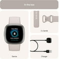 thumbnail image 4 of Restored Fitbit FB521SRWT-US Sense 2 Advanced Health and Fitness Smartwatch - Lunar White/Platinum Aluminum (Refurbished), 4 of 4