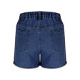 thumbnail image 6 of RYRJJ Jean Shorts Womens Stretchy High Waisted Ripped Denim Shorts with Pockets Trendy Distressed Cut Off Hot Short Pants(Dark Blue,XL), 6 of 8
