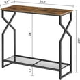 thumbnail image 3 of Entryway Console Table with 2-Tier Storage - Industrial Design, 3 of 8