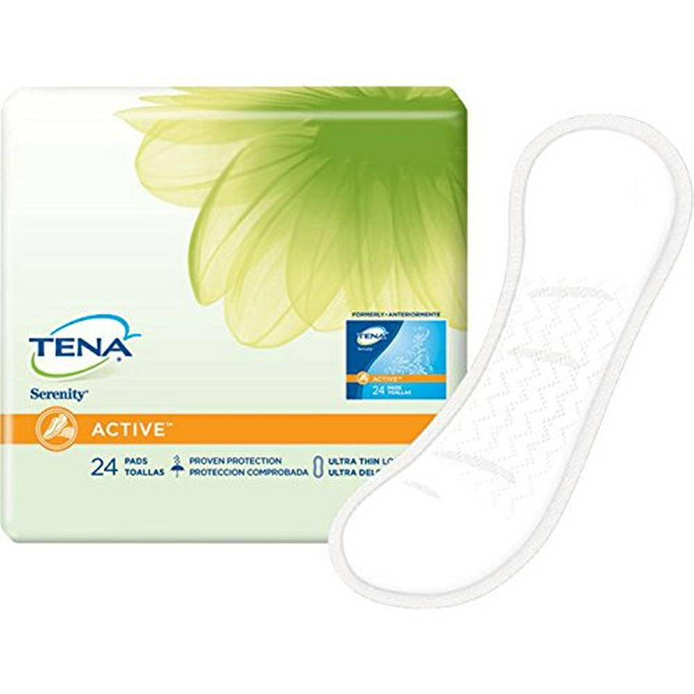 Bladder Control Pad Tena Serenity Active Light Absorbency Polymer