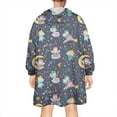 thumbnail image 2 of Wearable Oversized Blanket,Star Fairy Princess Pattern Wearable Blanket Hoodie for Adults,Cozy Hooded Blankets with Super Pockets,Super Warm Fuzzy Pullover for Women & Men, 2 of 6