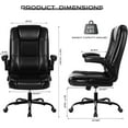 thumbnail image 3 of VITESSE Ergonomic Office Chair with Flip-up Armrests, Big and Tall Leather Executive Office Chair, High Back Lumbar Support Home Computer Desk Chair, Heavy and Duty Computer Chair (Black), 3 of 14