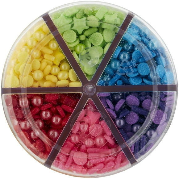 Mélange de paillettes arc-en-ciel 6 cellules Wilton Mél. paillettes 186g (6,56 oz)