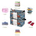 thumbnail image 4 of Foldable Clothes Storage Bags Clothes Organizer Bin with Clear Windows for Clothes Bedding Birds and Flowers, 4 of 6